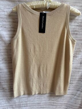 NWT PrettyGarden Beige Sleeveless Sweater Tank Top